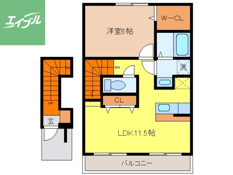 【西彼杵郡長与町高田郷のアパートの間取り】