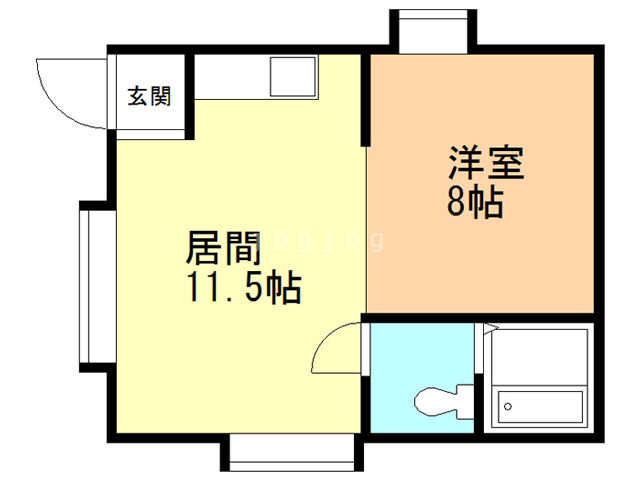 札幌市西区山の手三条のアパートの間取り