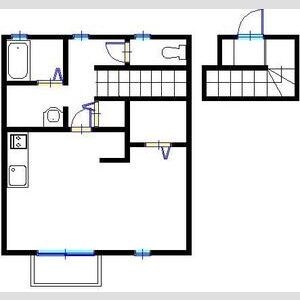 クレールベルヴィル立花　B棟の間取り