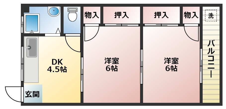 清見台コーポの間取り