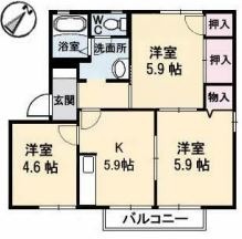 アメニティプラザ早島　Bの間取り