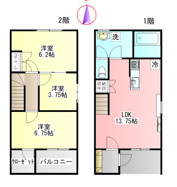 【ヴィラフロンティア東鶉Ｃの間取り】