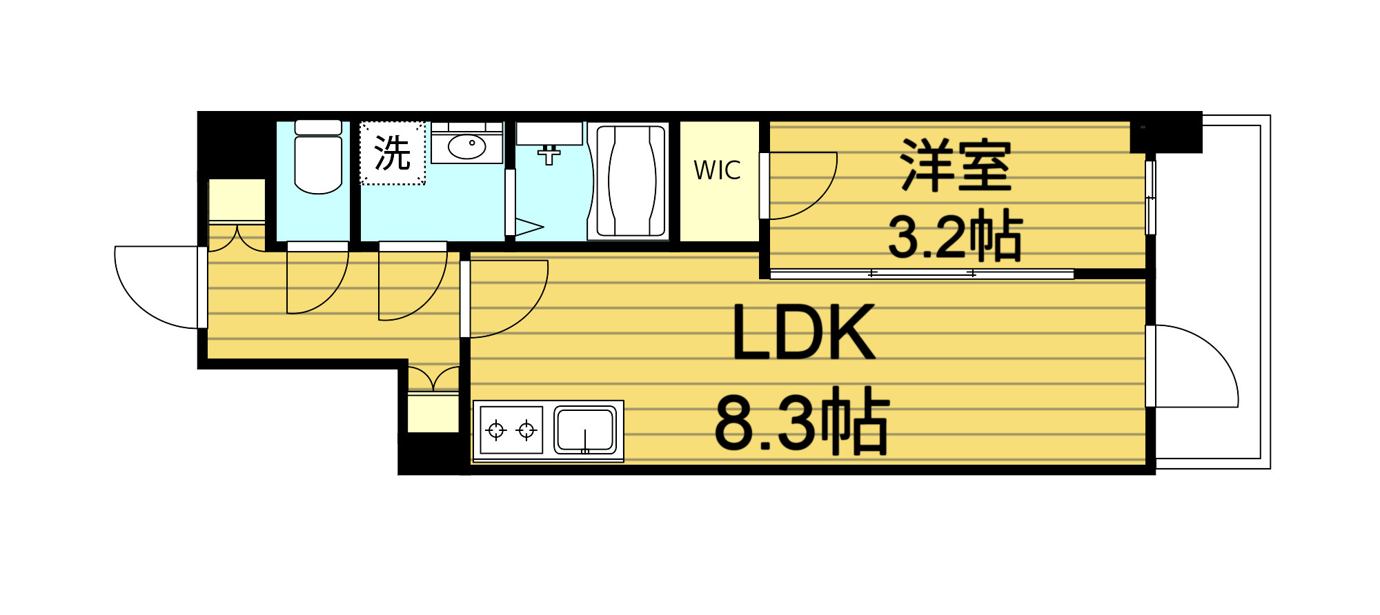 Alivis緑橋の間取り