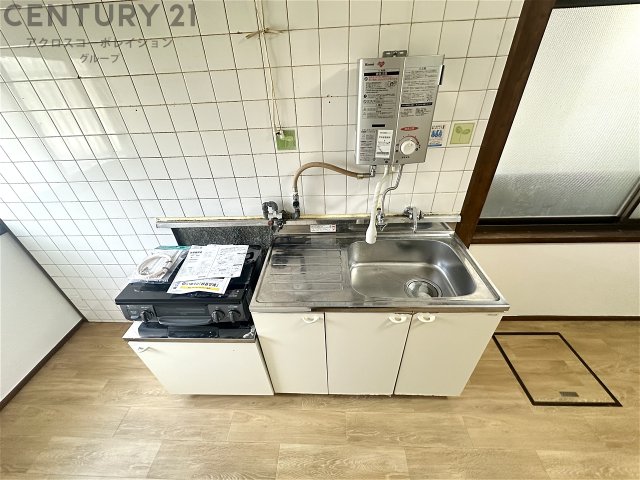 キッチン　ガスコンロ付きです♪