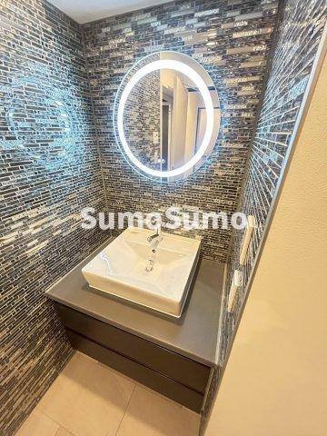 洗面設備　広い洗面スペース