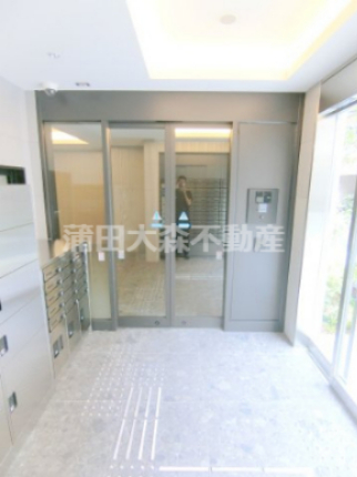 エントランス　防犯カメラTVモニター付オートロック宅配BOXメールBOX管