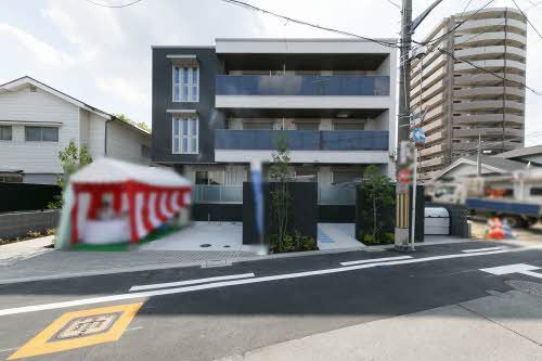 建物外観　積水ハウスの賃貸住宅「シャーメゾン」です。