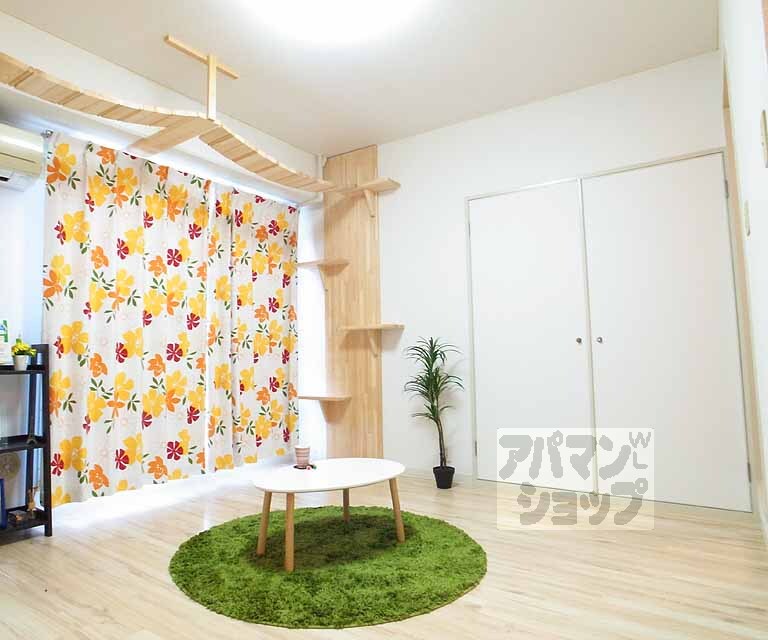 居室・リビング　猫ちゃんが喜ぶお部屋となっております。