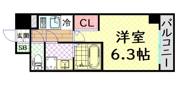 エスリード難波セントラルの間取り写真