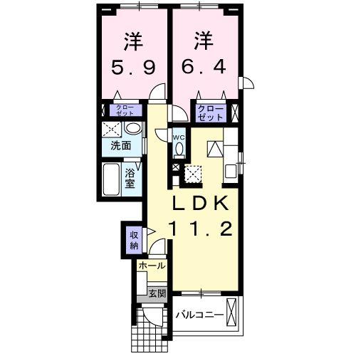 ＪＲ赤穂線 大多羅駅 徒歩107分 2階建 築17年の間取り写真