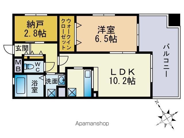 西鉄天神大牟田線 大橋駅 徒歩15分 9階建 築21年の間取り写真