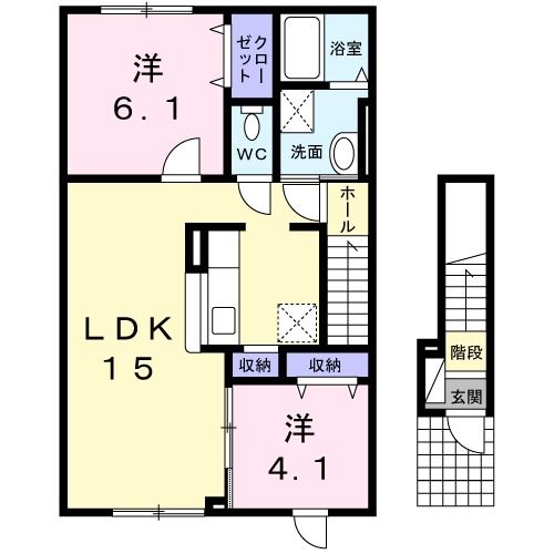 ＪＲ函館本線 旭川駅 バス乗車時間：16分 最寄りバス停で下車 徒歩3分 2階建 築15年の間取り写真