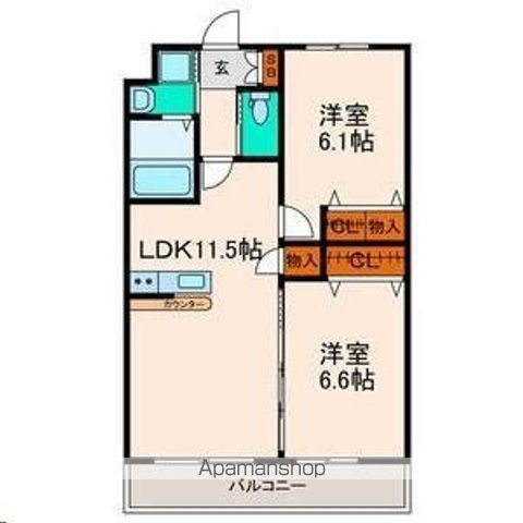 ＪＲ東北本線 東仙台駅 徒歩7分 5階建 築5年の間取り写真