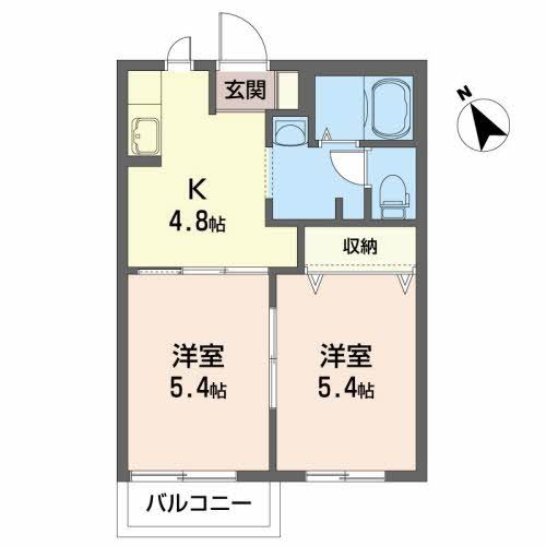 いわて銀河鉄道線 青山駅 徒歩3分 2階建 築26年の間取り写真