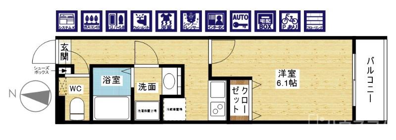 地下鉄御堂筋線 西中島南方駅 徒歩10分 3階建 築1年の間取り写真