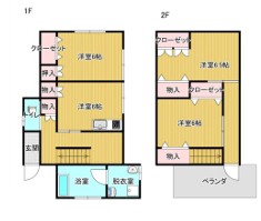 荒川区西日暮里1丁目 貸家の間取り写真