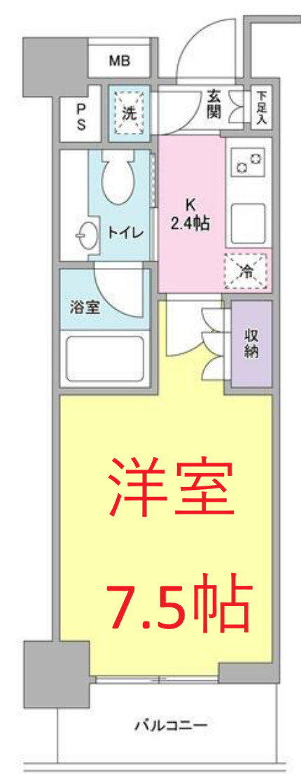 東急多摩川線 矢口渡駅 徒歩8分 8階建 築16年の間取り写真