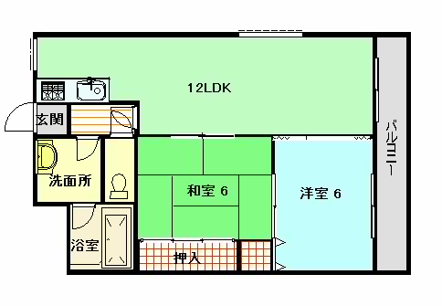 広島市東区矢賀のマンションの間取り