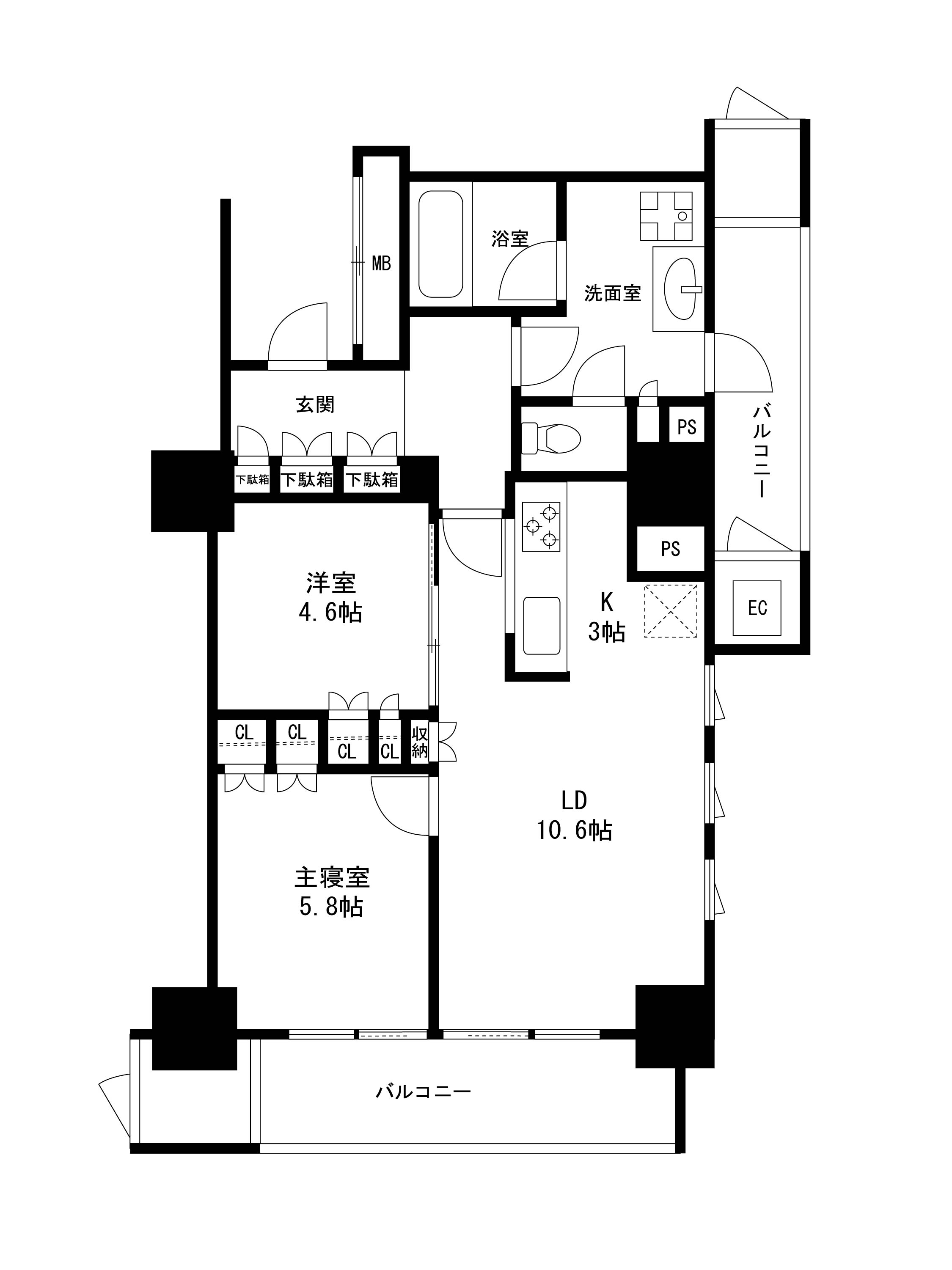五番町マンションの間取り写真