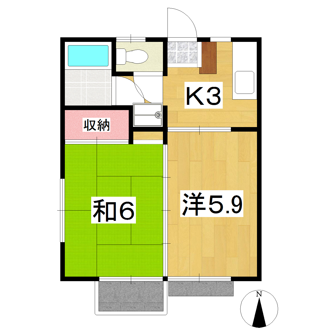 アビタール高松の間取り