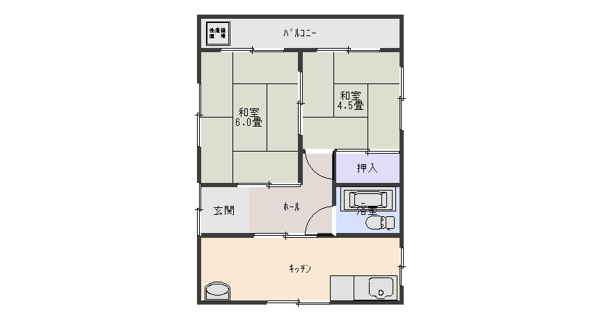 大塚アパート　野口の間取り