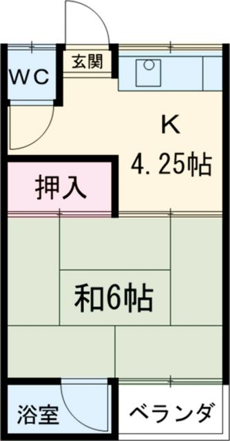 立川市栄町のアパートの間取り