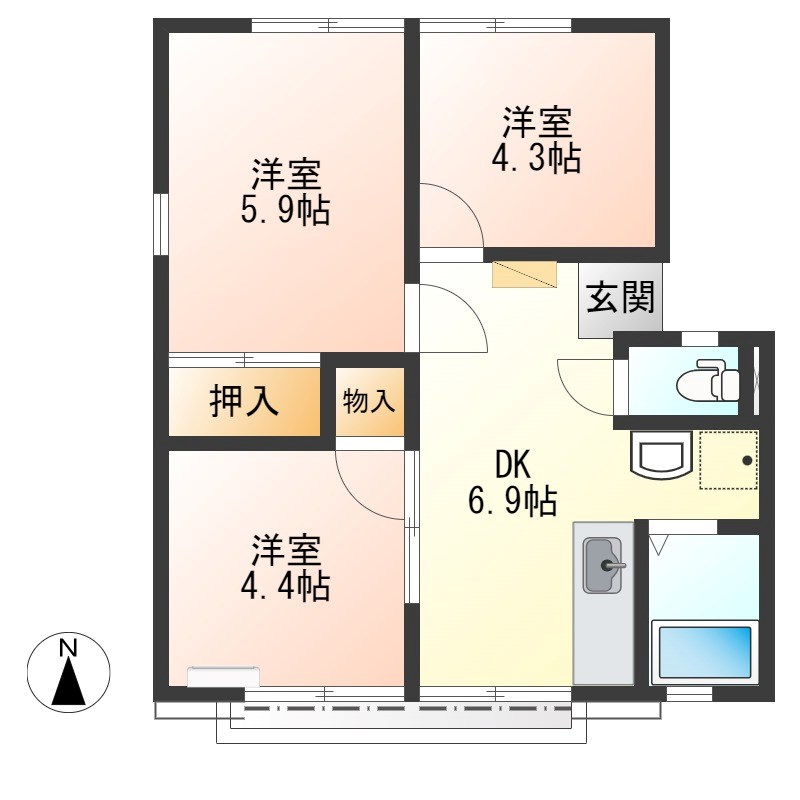 ちひろハイツの間取り