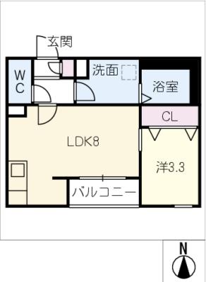 メイクスＲ道徳公園Iの間取り