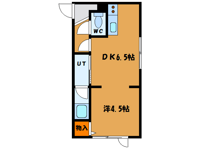 函館市田家町のアパートの間取り