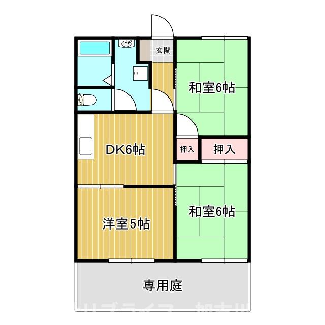 ドミール中島Aの間取り