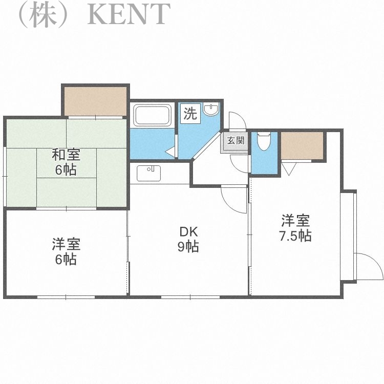 秋光ハイツの間取り