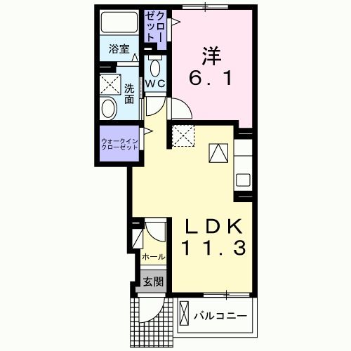 伊賀市小田町のアパートの間取り