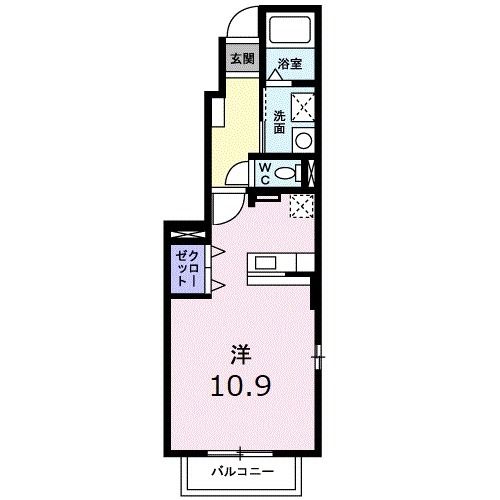 二戸市石切所のアパートの間取り