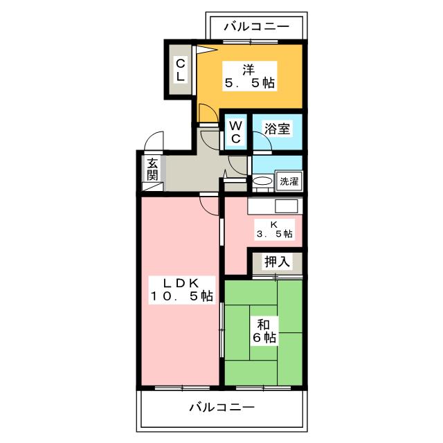 フィール天神町３号館の間取り