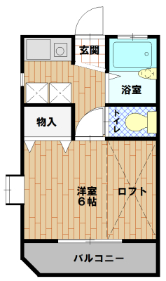 藤沢市本鵠沼のアパートの間取り