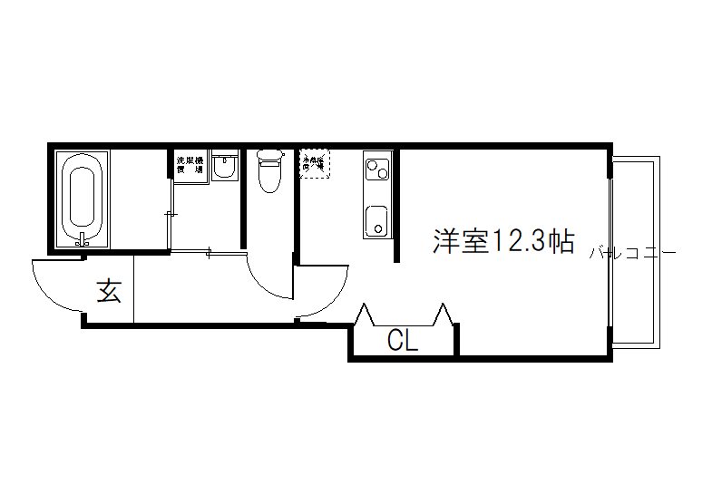 エバーグリーン Bの間取り