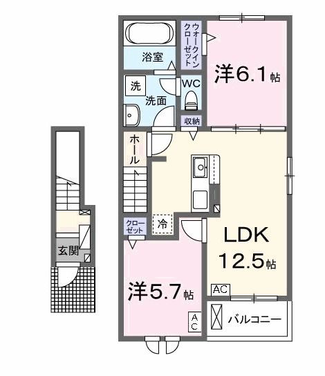 羽島郡笠松町北及のアパートの間取り