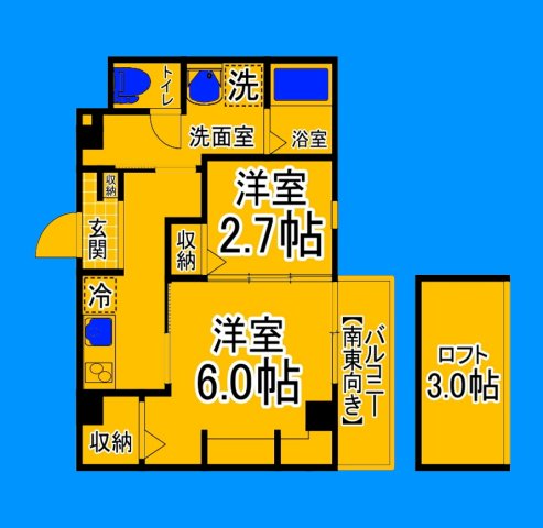 【堺市堺区少林寺町西のマンションの間取り】