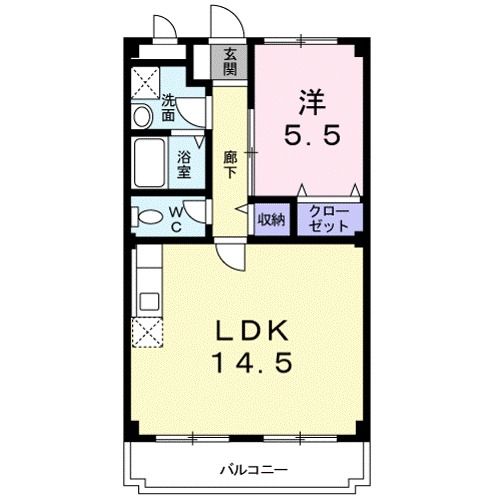 湖南市石部中央のマンションの間取り