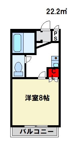 太宰府市向佐野のアパートの間取り