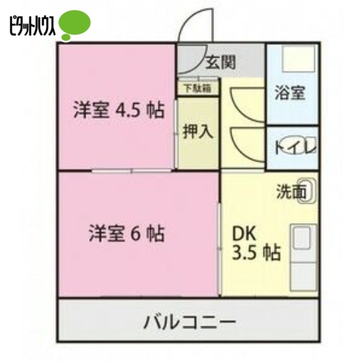 第2和兼ハイツの間取り