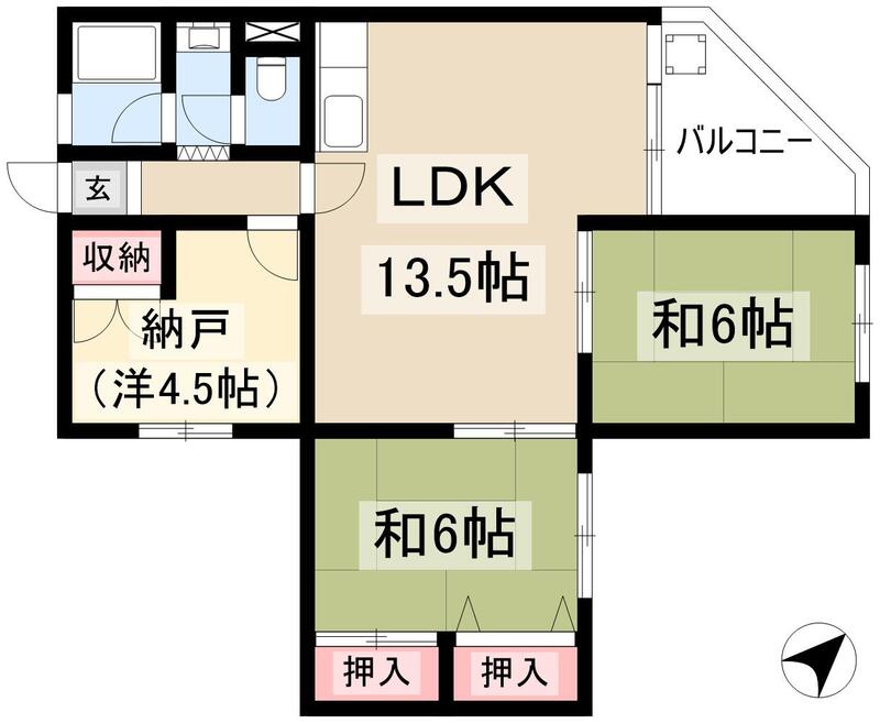 大治ハイメゾンの間取り