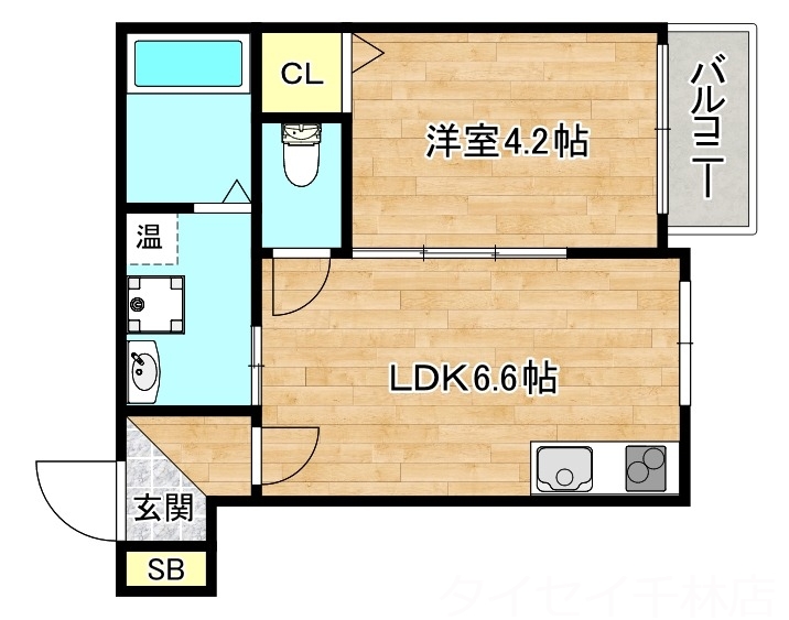 大阪市旭区千林のマンションの間取り