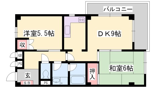 セントラル向陽台の間取り写真