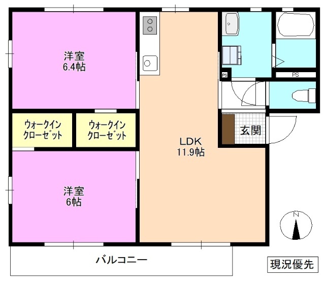 フレグランス大北Ｃの間取り