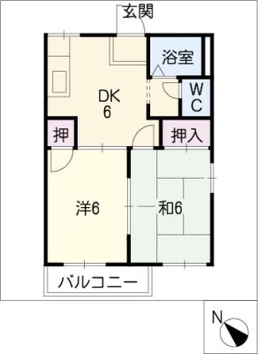 ハイツウエルネスＡ，Ｂ棟の間取り