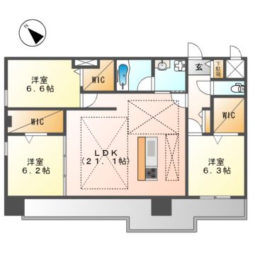 FRENCIA NOIE名駅の間取り