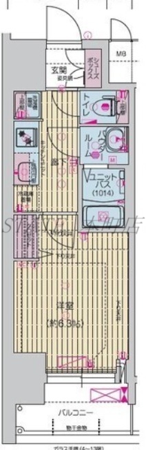 プレサンス谷町九丁目ディセオの間取り