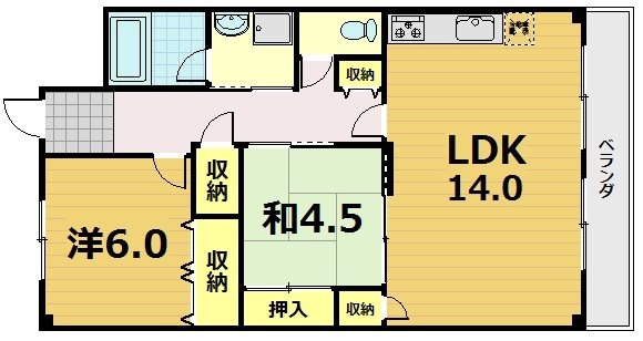 エリセオびわ湖（ベルヴィ55）の間取り