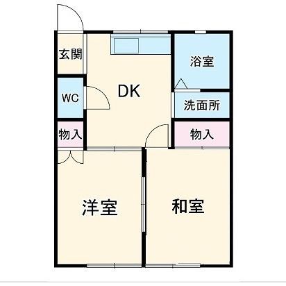 筑西市井上のアパートの間取り